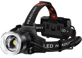 AMAKER LED headlamp front view shows compact design with bright beam for outdoors