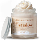Amallow beef tallow face moisturizer unscented soothing sensitive skin.