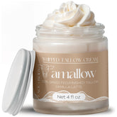 Amallow vanilla latte beef tallow bottle for daily facial and body moisture.