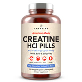 AMAND EAN Creatine HCl pills bottle front highlighting high-absorption energy support