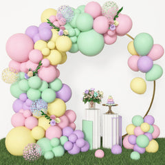 Amandir pastel 12-inch balloons in mixed colors for versatile garland design
