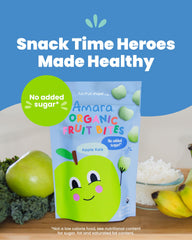Amara Organic Fruit Bites in a resealable bag for freshness