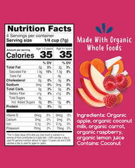 Amara Smoothie Melts ingredients visual highlighting simple fruit and veggie basics for clean snacking