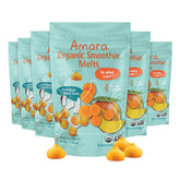 Amara Smoothie Melts mango carrot bite for tiny hands and self-feeding practice.