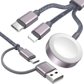 Amasuki 3-in-2 multi-charging cable ready for travel and cruise use.