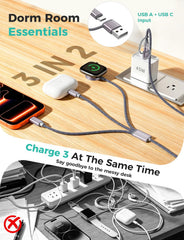 Amasuki travel-ready cable in compact pack for on-the-go charging.
