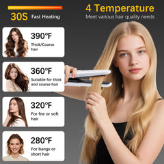 Amazebra four-temp control with 390F-280F options for different hair types