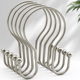AmazerBath brushed nickel hooks close-up showing premium finish and durability