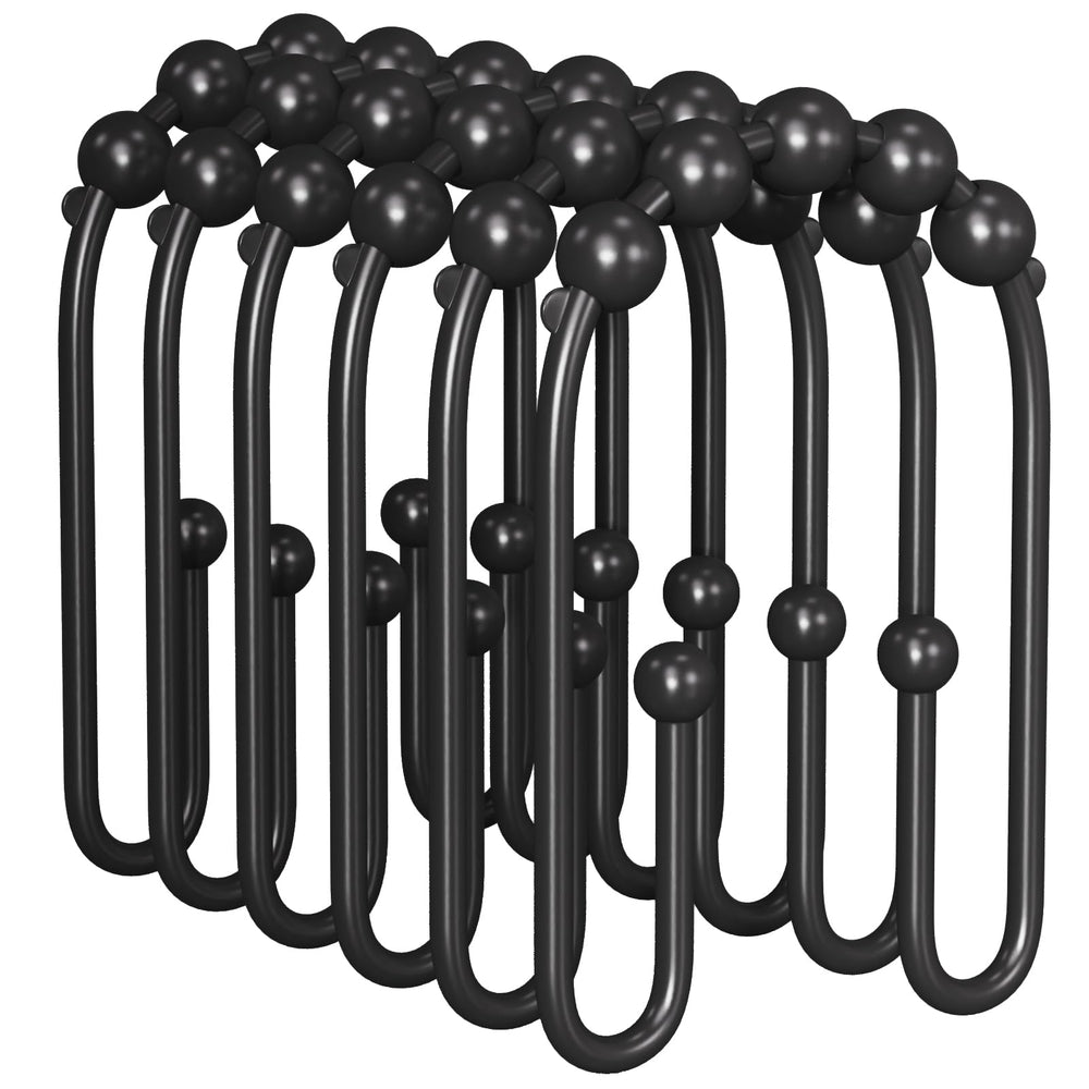 AmazerBath double-hook shower curtain hooks securely hold curtain and liner