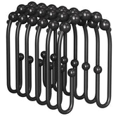 AmazerBath double-hook shower curtain hooks securely hold curtain and liner
