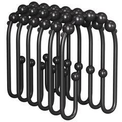 AmazerBath double-hook shower curtain hooks securely hold curtain and liner
