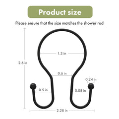 AmazerBath smooth-glide hooks slide easily along the rod