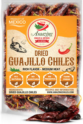Amazing Chiles & Spices Guajillo chiles dried bag image, ideal for authentic Mexican sauces.