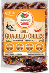 Amazing Chiles & Spices Guajillo chiles dried bag image, ideal for authentic Mexican sauces.