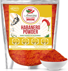 Amazing Chiles & Spices habanero ground powder jar with bold aroma ready for cooking.