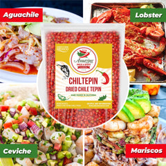Amazing Chiles & Spices Chiltepin peppers in a 1oz bag ready to use