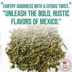 Amazing Chiles & Spices oregano stored in a kitchen jar for quick seasoning