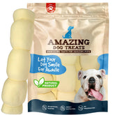 Amazing Dog Treats beef cheek rolls 10-inch packaging front shows a premium, safe chew option.