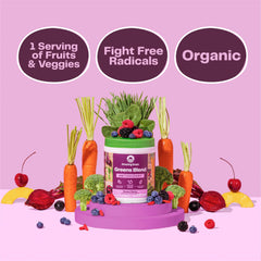 Amazing Grass berry shake glass highlights tasty antioxidant-rich daily ritual