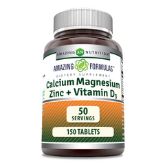 Amazing Formulas calcium magnesium zinc d3 bottle front for daily nutrition support.
