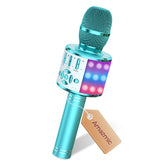 Amazmic Kids Karaoke Microphone Blue portable for home and on-the-go singing