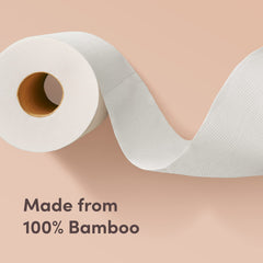 Amazon Aware bamboo 3-ply rolls close-up, highlighting softness and absorbency.