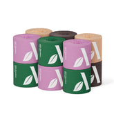 Amazon Aware bamboo toilet paper packaging highlights sustainability and plastic-free design.