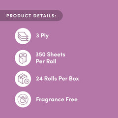 Amazon Aware fragrance-free bamboo toilet paper, ideal for sensitive noses.