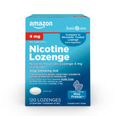 Amazon Basic Care coated ice mint lozenge pack for discreet cravings relief