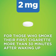 Ingredient panel shows nicotine polacrilex for cessation support.