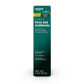 Amazon Basic Care triple antibiotic ointment tube offering 24-hour infection protection for minor cuts