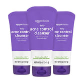 Amazon Basics Acne Face Wash bottle front view for daily cleansing and clear skin support.