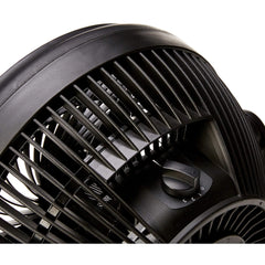 Amazon Basics air circulator fan showing three speed settings design