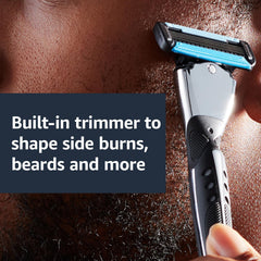 Amazon Basics beard trimmer helps shape goatee and sideburns with precise control.