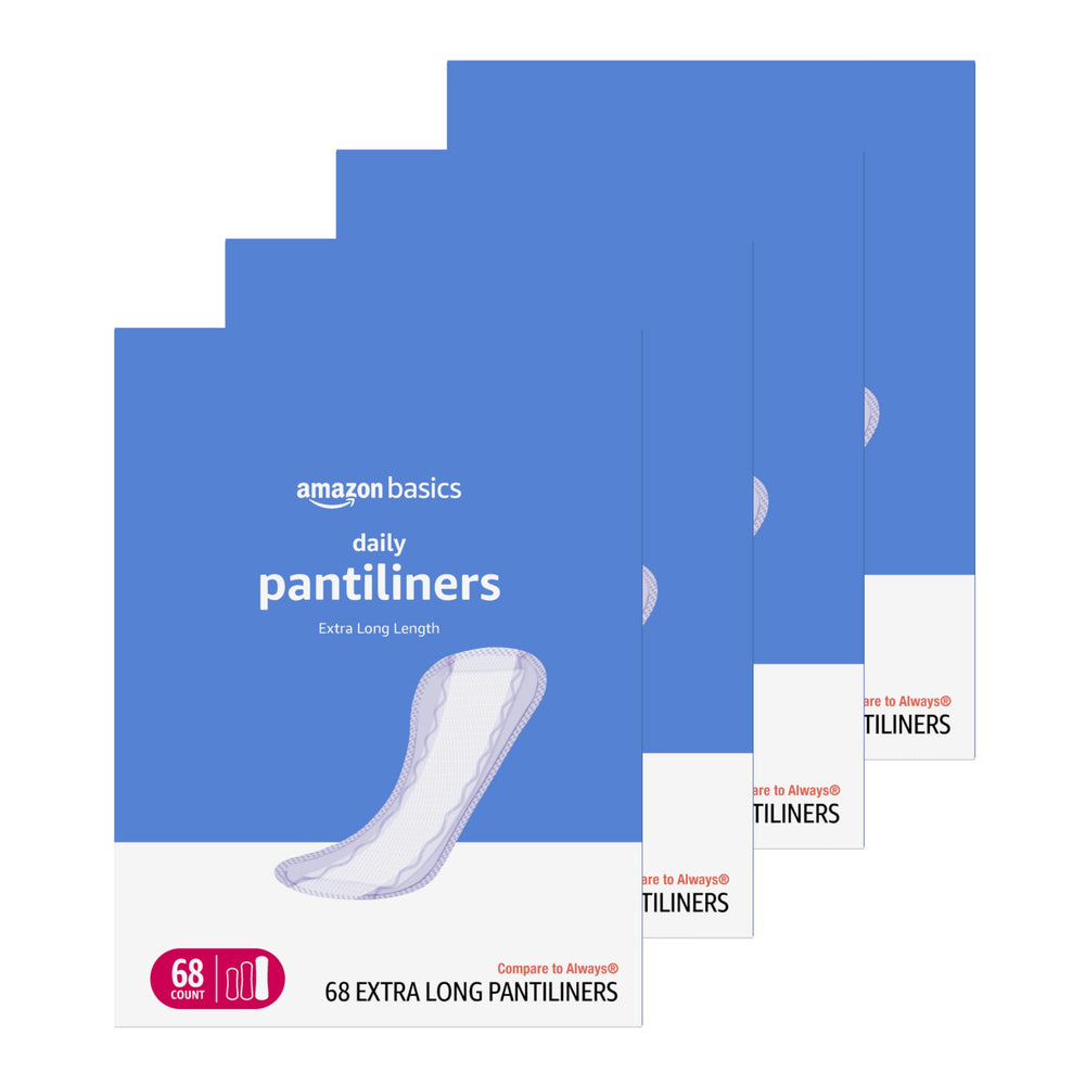 Amazon Basics Daily Pantiliner extra long unscented for daily protection and light leaks