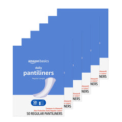 Amazon Basics Daily Pantiliner regular length packaging for daily protection