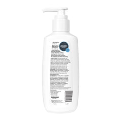 Amazon Basics face wash foam action demonstrates mild lather for easy cleansing