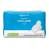 Amazon Basics feminine maxi pad with Flexi-Wings for secure, discreet fit during daily activities