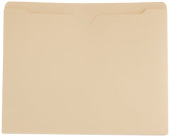 Amazon Basics file jackets reinforced tab for long lasting labeling and easy reference.