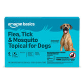 Amazon Basics flea tick mosquito topical for extra large dogs six-dose pack ready for use