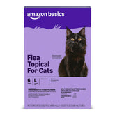 Amazon Basics flea topical treatment bottle front view for large cats.