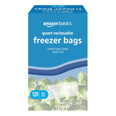 Amazon Basics freezer bags with stand-and-fill base for easy packing