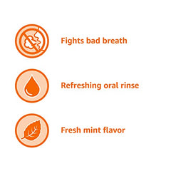 Amazon Basics Fresh Breath Mouthwash store display designed to attract shoppers