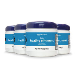 Amazon Basics Healing Ointment baby jar for soothing irritated skin.