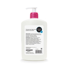 Amazon Basics lotion packaging close-up shows variant designs with consistent formula