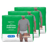 Amazon Basics Men XL packaging shows discreet three-pack convenience.
