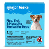 Amazon Basics medium dog topical 4-dose pack for flea and tick protection.