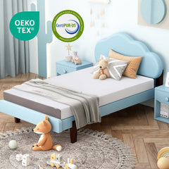 Amazon Basics memory foam mattress twin knit cover detail