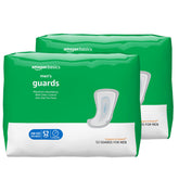Amazon Basics men incontinence guard packaging showing 104 count