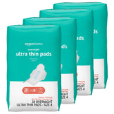 Amazon Basics overnight pads with Flexi-Wings for secure night protection